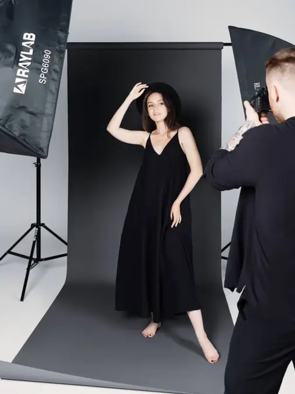 Фон бумажный Raylab 031 Storm Grey темно-серый 1,35х6м