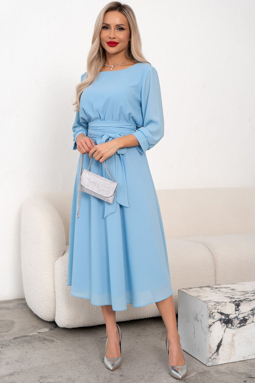 Платье Виржиния (голубой)-52р-р Р11-1240/3 Nikol