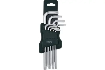 Набор ключей TORX RF-5098TL: длинных Т10Н-Т50Н- с отверстием 9пр. на пласт. держат. ROCKFORCE