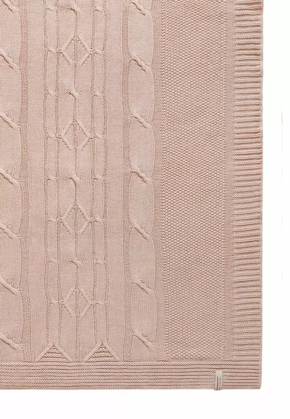 Плед вязаный LUX 40 пудра05  150x200