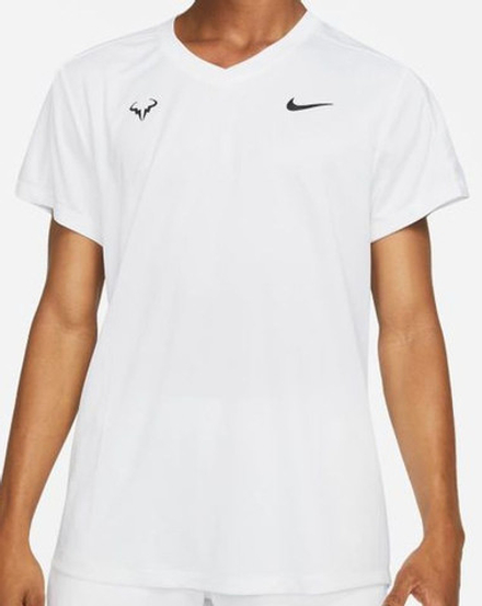 Мужская теннисная футболка Nike Court Dri-Fit Challenger Top SS Rafa - белый, черный