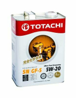 Масло моторное TOTACHI Ultra Fuel SN Синтетика 5W-20, 4 л