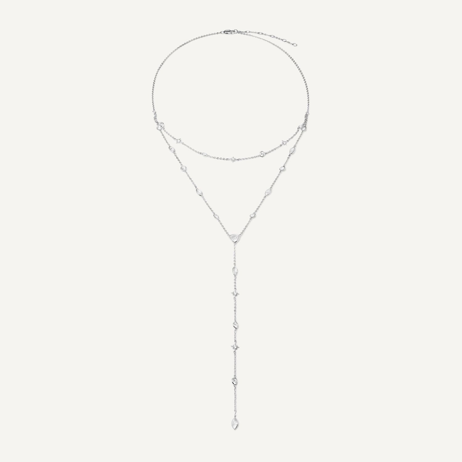 Многослойное колье Crystal Drops Necklace