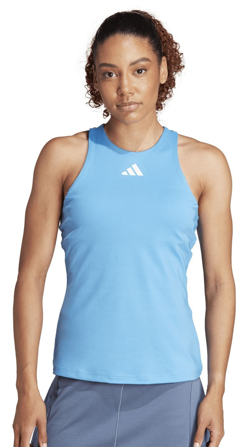 Женский топ теннисный Adidas Club Tennis Y-Tank - небесный
