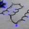 Светодиодная нить 100 синих LED ламп, 10 м., 24В., черный провод ПВХ, LTC (PST100-11-1B)