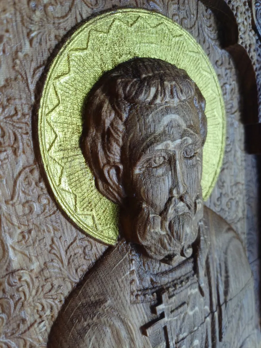 Освященная Икона Св. Евгений Севастийский, дуб 26,5х22 см