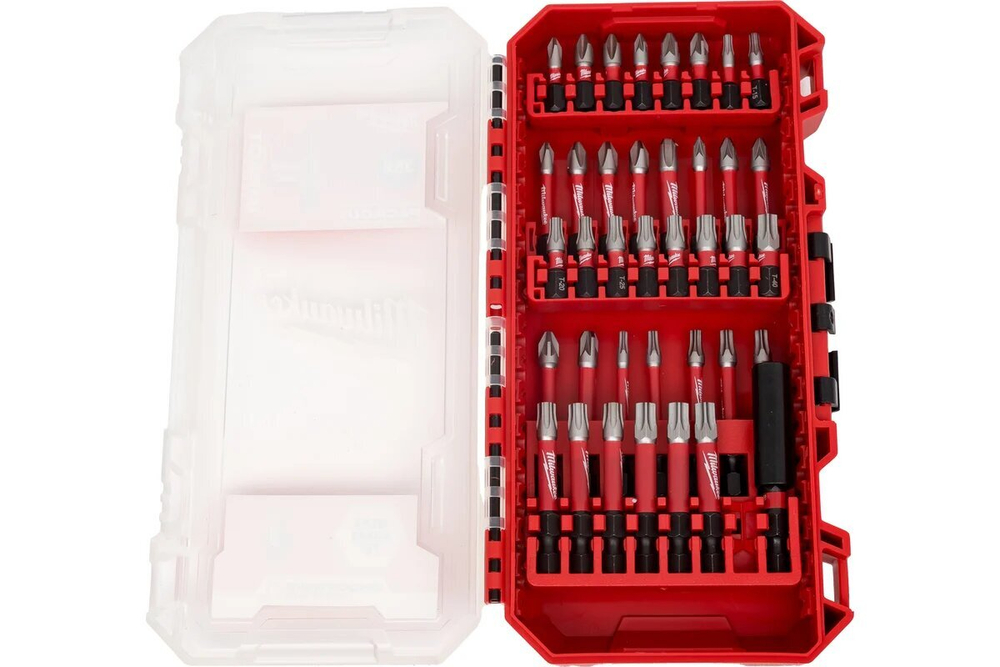 Набор бит Milwaukee Shockwave Impact Duty, 38 шт., хвостовик 1/4", магнитный держатель, кейс