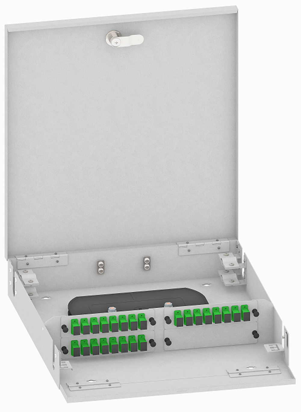 Кросс оптический настенный  TopLAN КРН-Top-24SC/A-OS2-GY