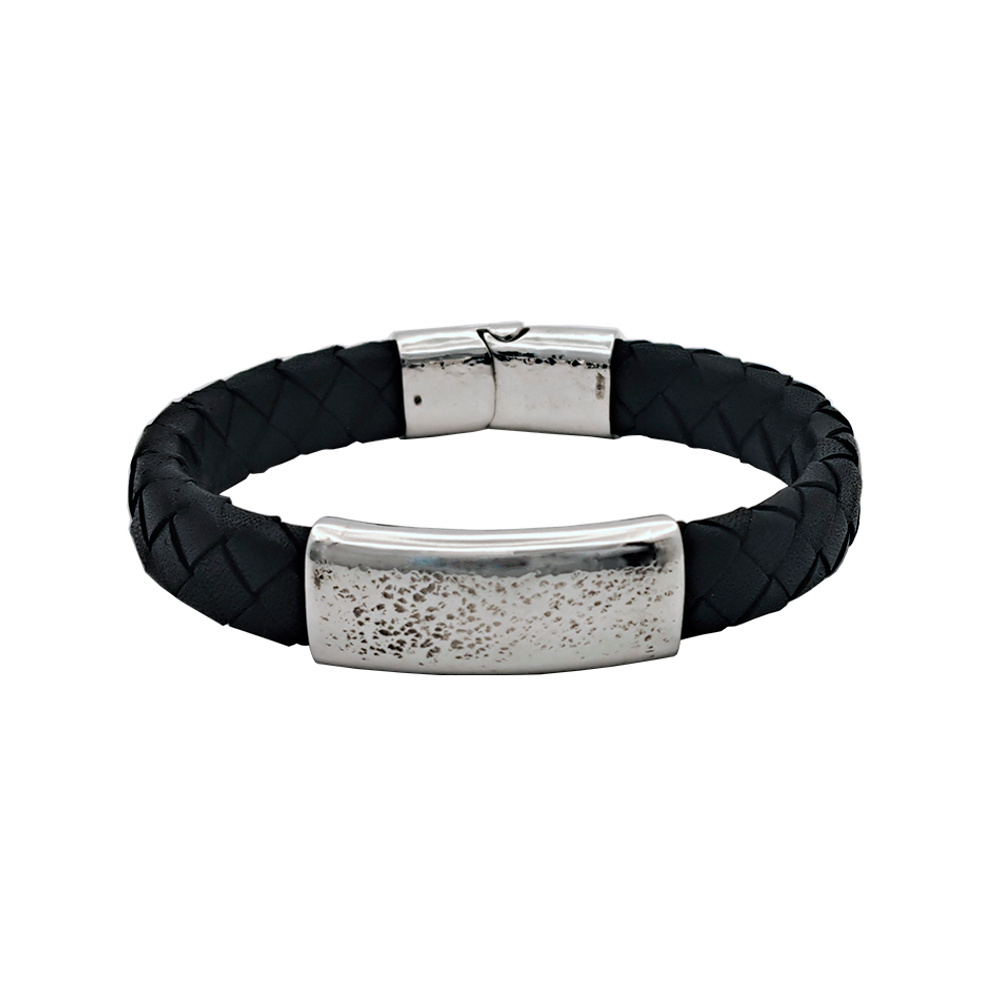 Мужской браслет на руку серебро Плас.чекан.12х5