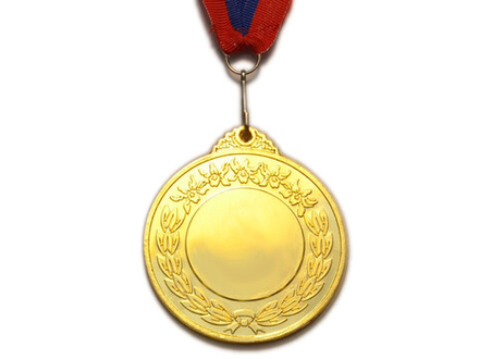 Медаль спортивная с лентой 1 место d - 6,5 см :T503-1
