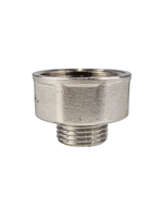 Муфта переходная, латунь, внутренняя резьба 1 1/4"х1/2", никель, RTP