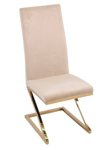 Стул обеденный Ist Casa Палермо, 60х46х105 см, бежевый, глянцевое золото