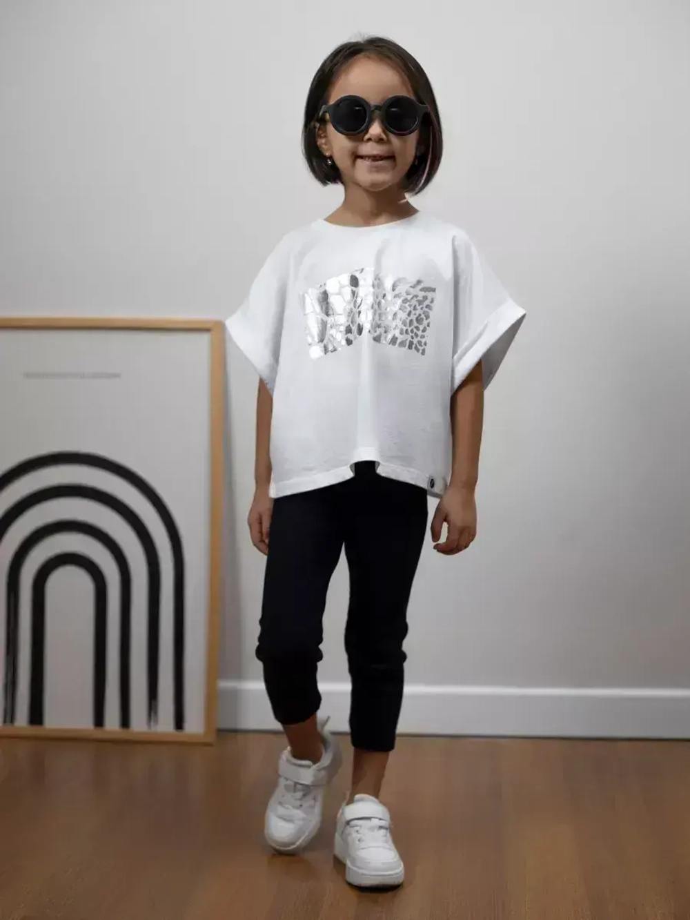 Футболка детская оверсайз укороченная
