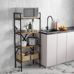 Стеллаж STRONG mini loft РАЗБОРНЫЙ, серый, модульный, напольный с 4 полками, 147х40х35 см, ГРОСТАТ