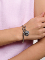 Браслет "Yin Yang" с перламутром Silver