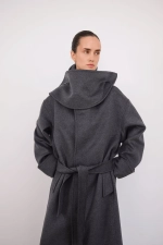 Пальто со съемным воротом  C5