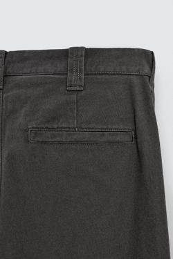 ZARA БРЮКИ ЧИНОС STRAIGHT FIT, СЕРЫЙ