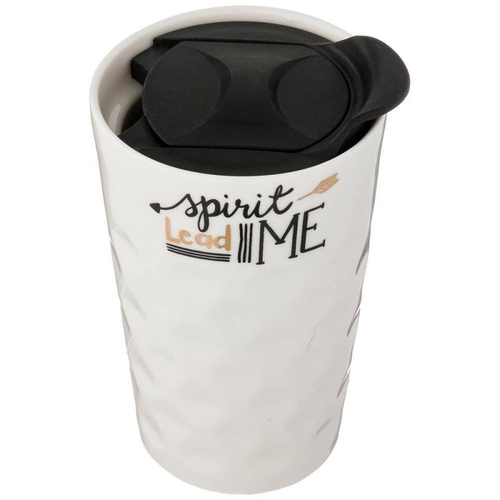 Кружка с двойными стенками и пластиковой крышкой "Кофемания" 300мл