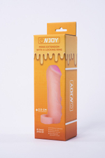Реалистичная насадка с кольцом для мошонки Penis Extension With a Locking Ring #1 Small +2.5 см. (Цвет: телесный)