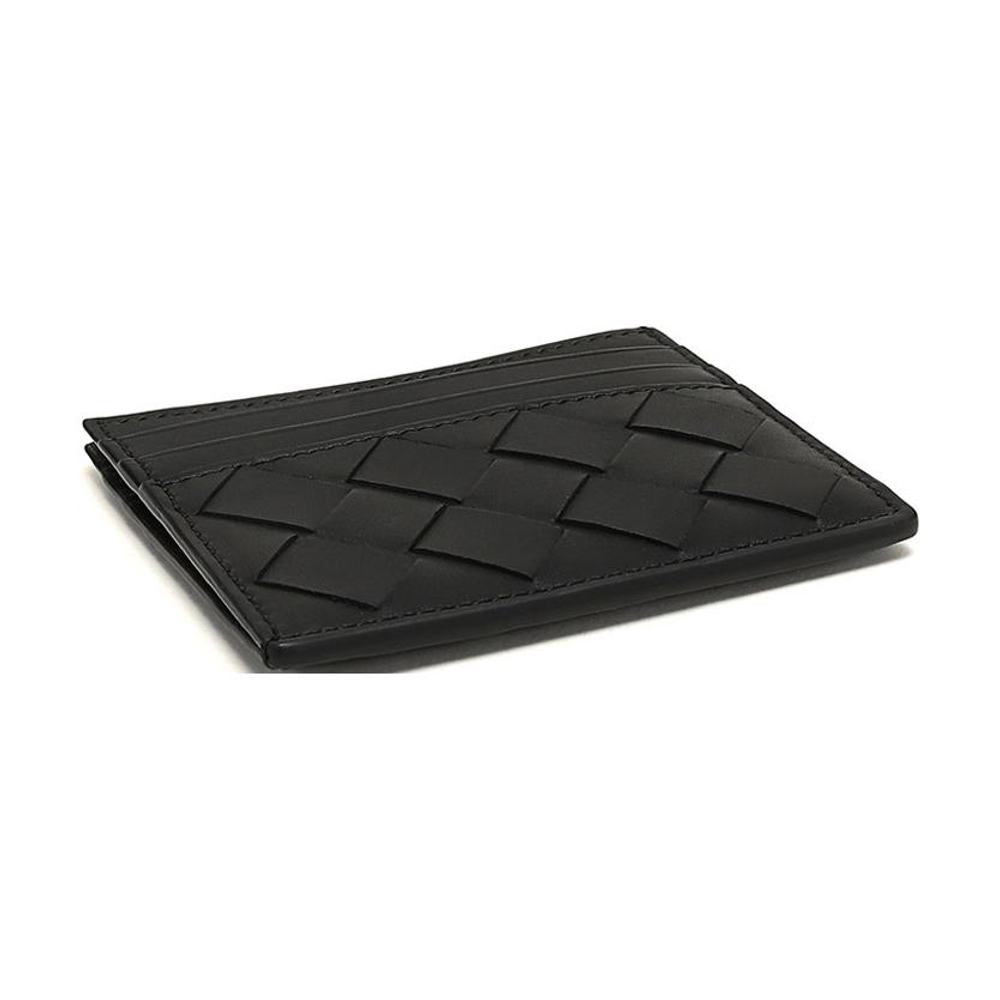 Bottega Veneta Cow Leather Wallet, Card Holder Unisex Black