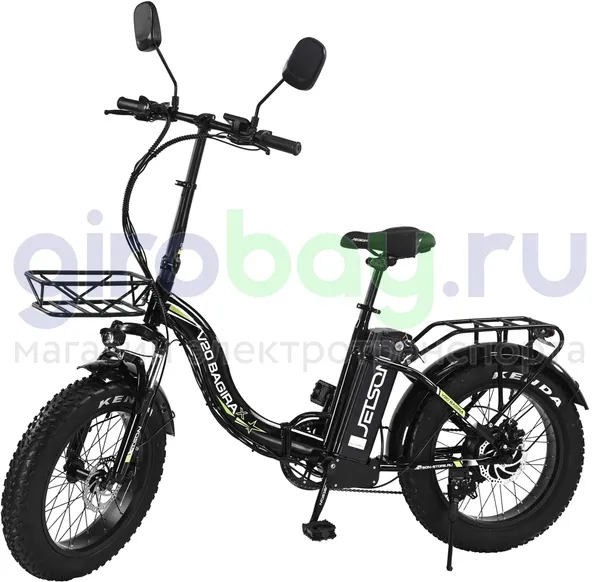 Электровелосипед Jetson V20 BAGIRA X (48v/25Ah) - Чёрный фото №6