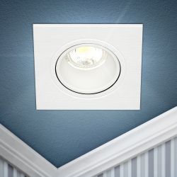 Встраиваемый светильник декоративный ЭРА KL90-1 WH MR16/GU5.3 белый, пластиковый | Декоративные встраиваемые светильники