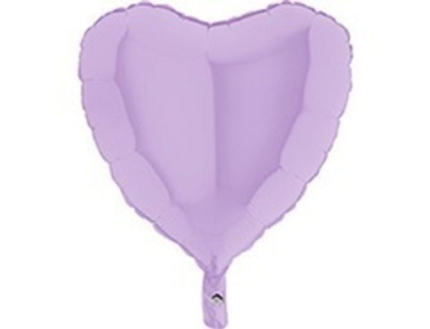 G Шар сердце 18" / 46 см Пастель Matte Lilac (матовый сиреневый) (БГ-15)