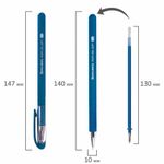 Ручка гелевая BRAUBERG "Profi-Gel SOFT", СИНЯЯ, линия письма 0,4 мм, стандартный наконечник 0,5 мм, прорезиненный корпус SOFT-TOUCH, 144130