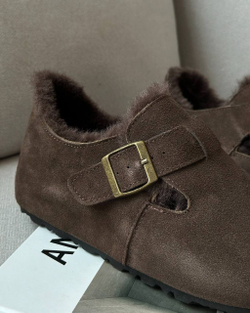 Биркенштоки из натуральной замши