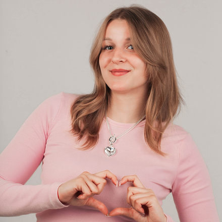 Колье Fiore Luna Crystal Heart Togl LN5237 S