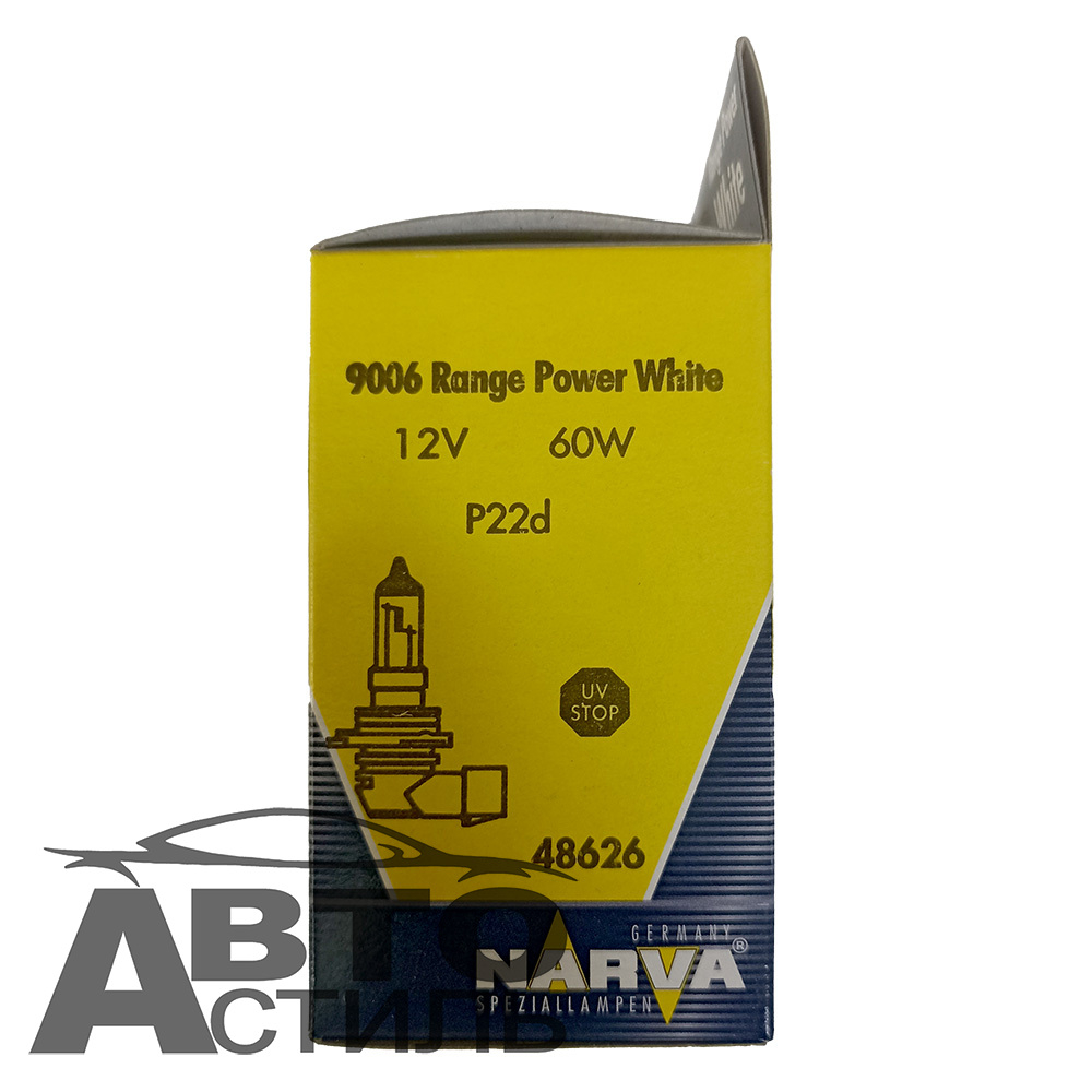 Автолампа HВ4(9006) 12V 60W (P22d) Narva RANGE POWER WHITE 4500K (к-т2шт) 48626