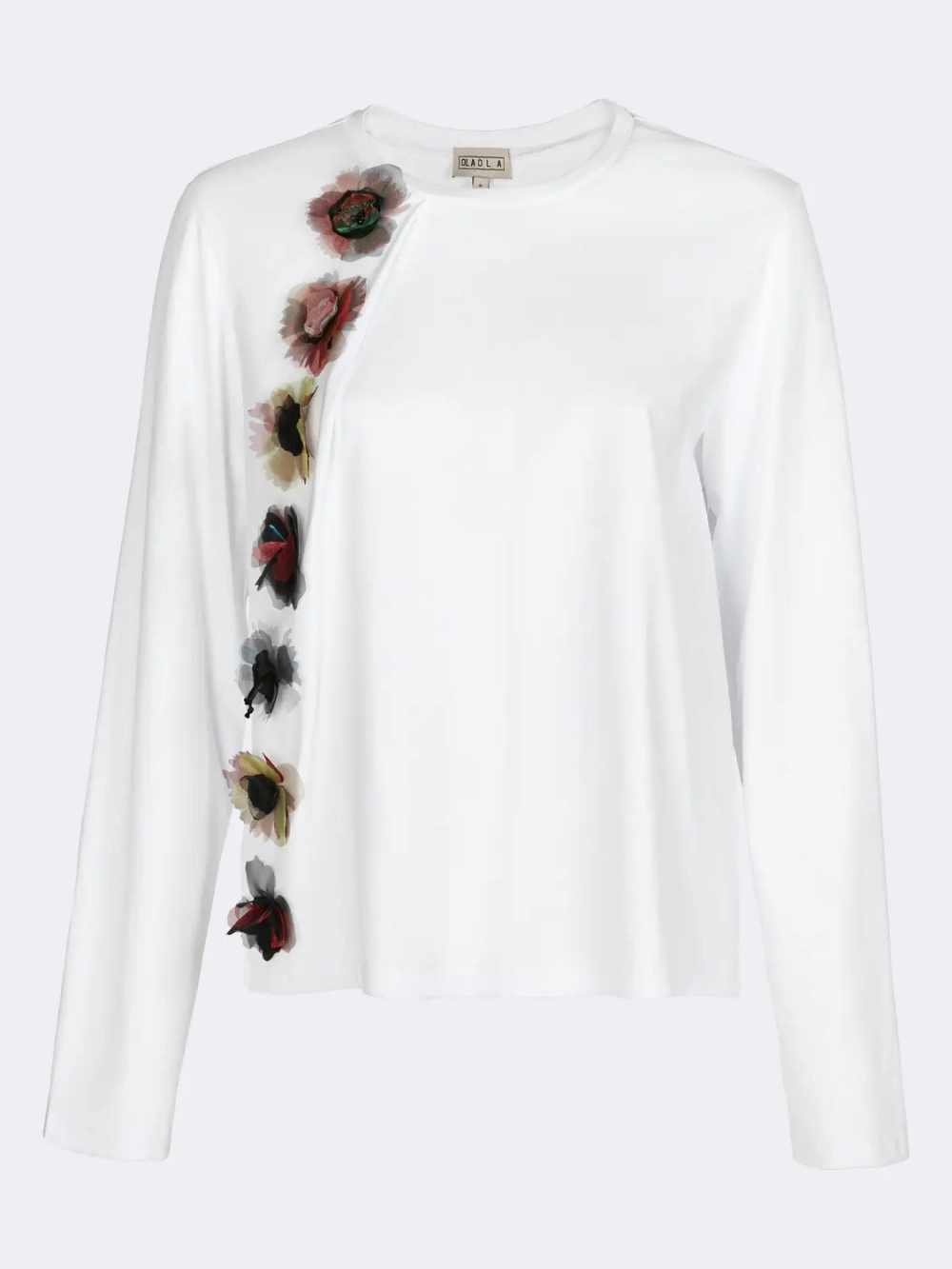 Лонгслив с объемными цветами OLA OLA