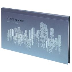 Планинг-еженедельник недатированный (165х90 мм) STAFF твердая обложка УФ-ЛАК 64 л. "Metropolis" (113514)