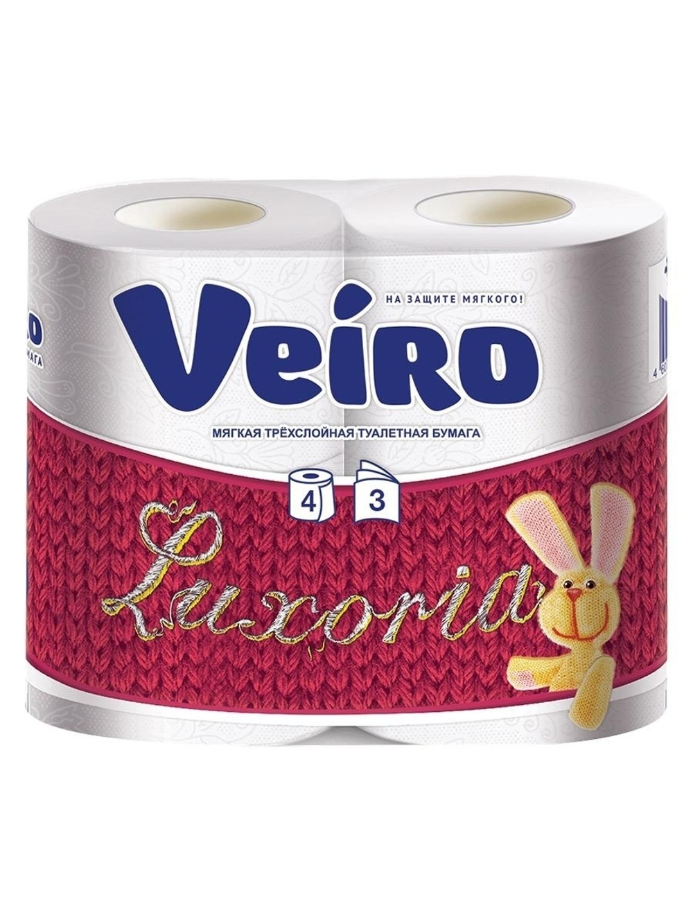 Бумага туалетная LINIA VEIRO Luxoria 3 сл., 4 рул.