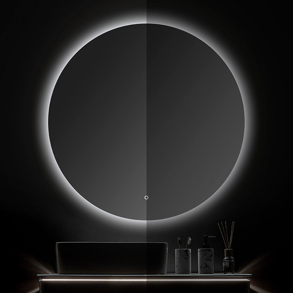 Зеркало с подсветкой Vollmond, 100 см (сенсорный выключатель, холодный свет)