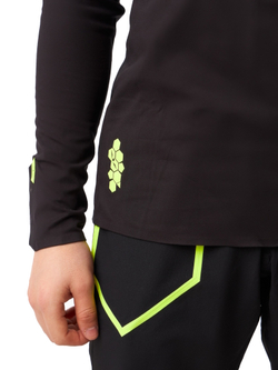 ЛОНГСЛИВ УТЕПЛЕННЫЙ МУЖСКОЙ 3/4 ZIP BRUSH | BLACK YELLOW