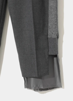 UNDERCOVER БРЮКИ КОМБИНИРОВАННЫЕ СЕРЫЕ