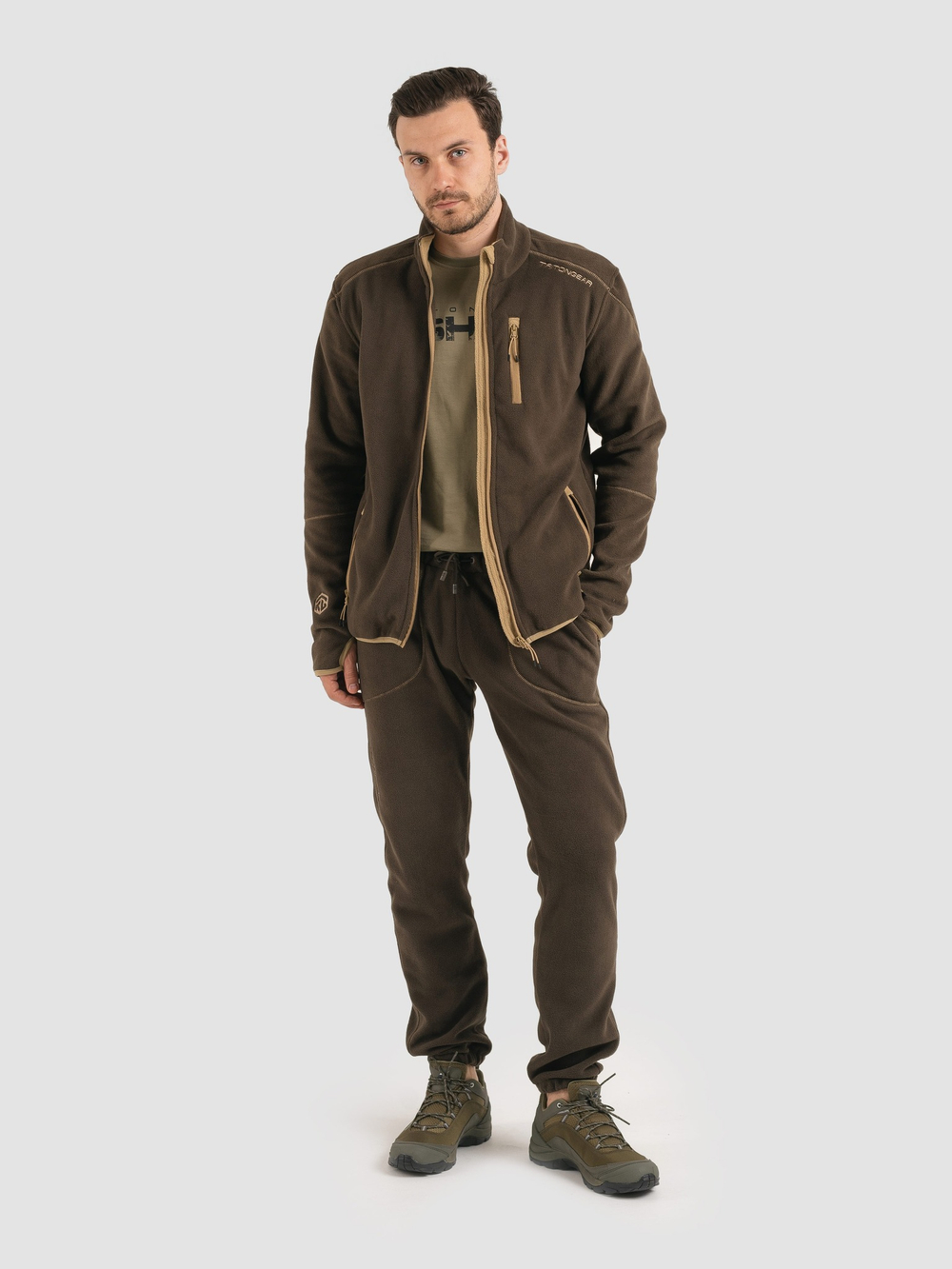 Демисезонный мужской флисовый костюм Triton Gear Rich (Рич), Коричневый