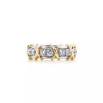 Кольцо из платины и жёлтого золота с 16 бриллиантами, Tiffany💠 Schlumberger. В наличии