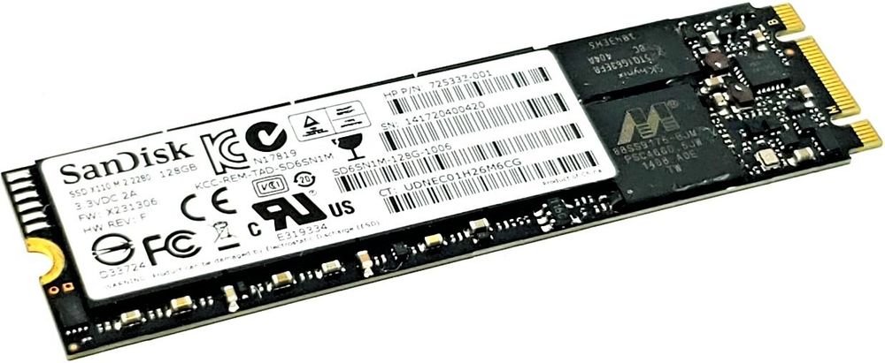 Жесткий диск HP SSD 128GB 2280 SATA X400 S 856447-001