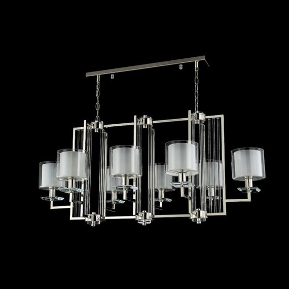 Подвесная люстра Crystal Lux Nicolas SP8 L1000 Nickel/White