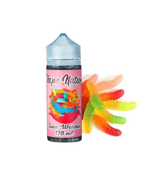 Купить Жидкость Vape Nation Sour Worms 120 мл