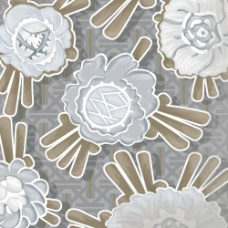 ДЕКОР FLORE GRIS 20X20 ОТ VIVES