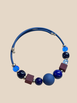 Колье синее под платье