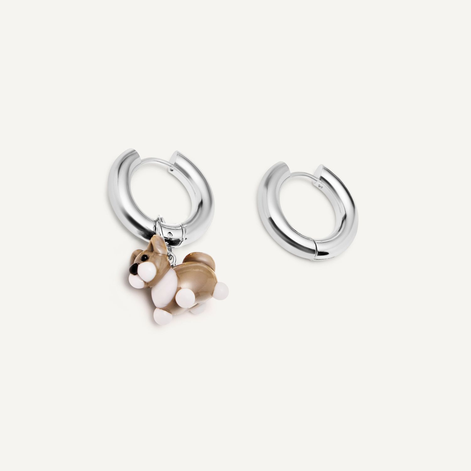 Серьги Favorite Fluffy Silver Earrings - Cat