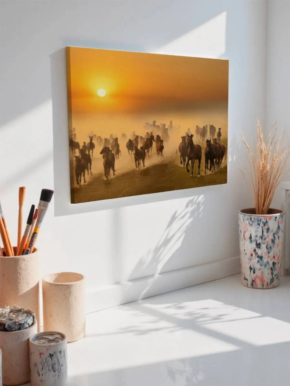 Картина на стену 40 X 50 Табун лошадей