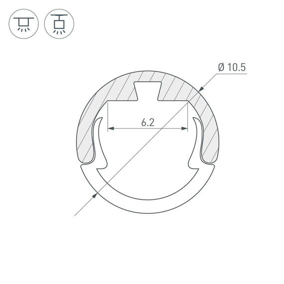 Профиль Arlight Round-D10.5-2000 Anod 029088