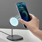 Беспроводная зарядка + Держатель Baseus Swan Magnetic Desktop Bracket Wireless Charger - Black