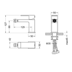 Смеситель для биде Timo Selene 2062/17F золото матовое