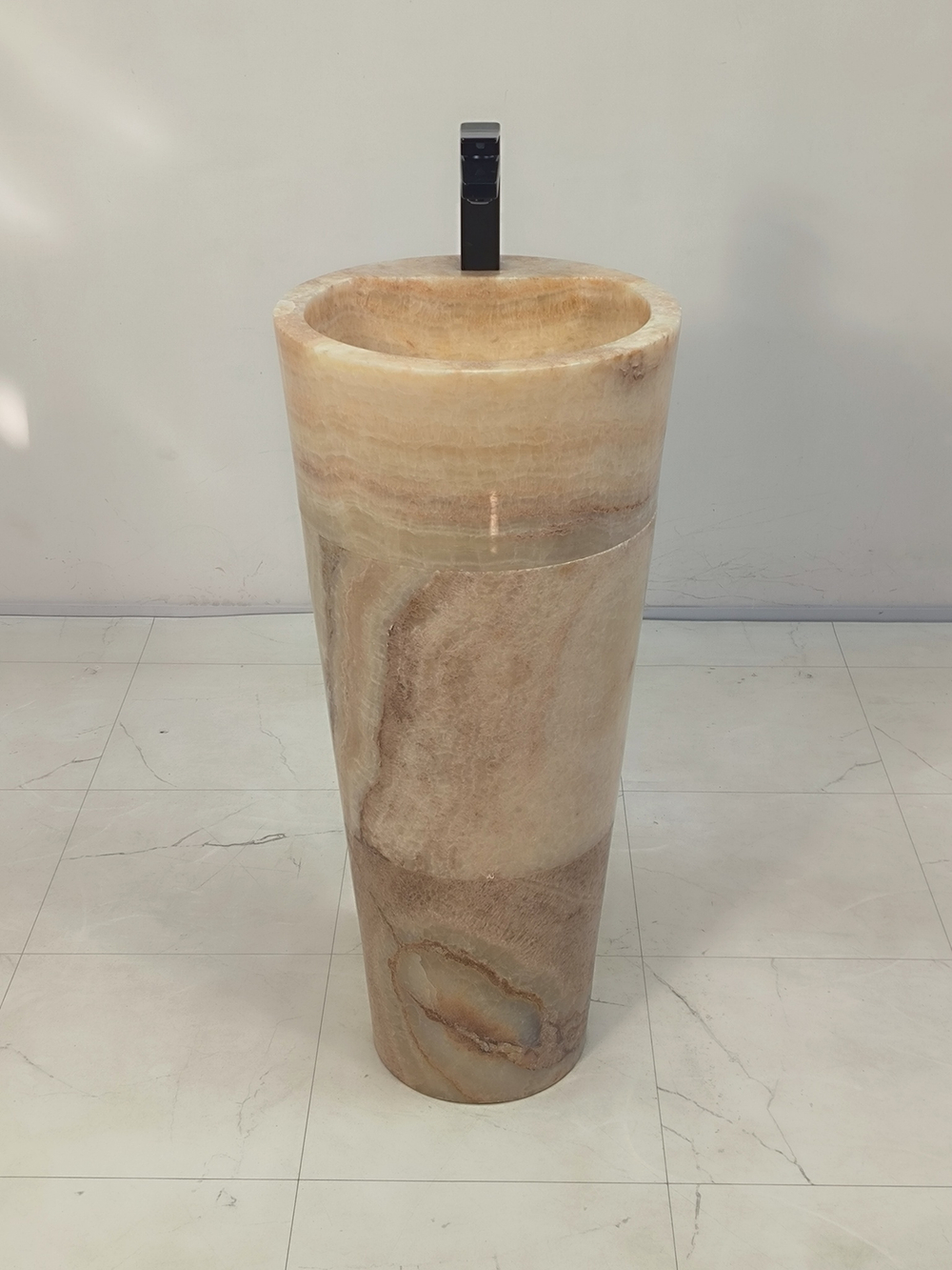 Раковина напольная из оникса Yellow ON-61358 (40*40*90)